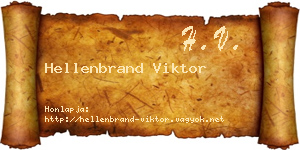 Hellenbrand Viktor névjegykártya